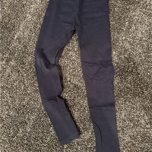 Charcoal Moto Ribbed Leggings